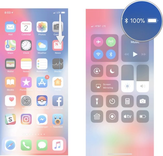 Come visualizzare la percentuale batteria su iPhone X