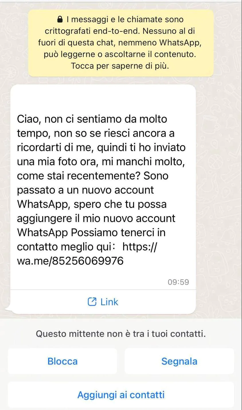 truffa whatsapp